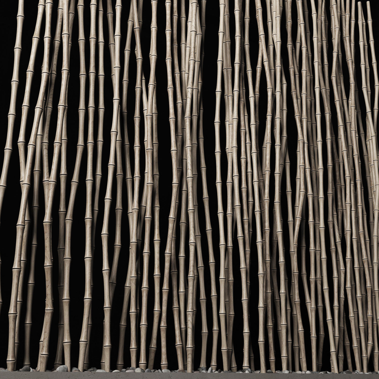 Bamboo thin branch decor n3  3D model_5