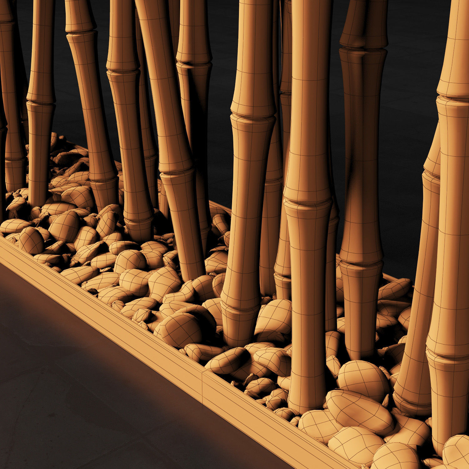 Bamboo thin branch decor n3  3D model_16