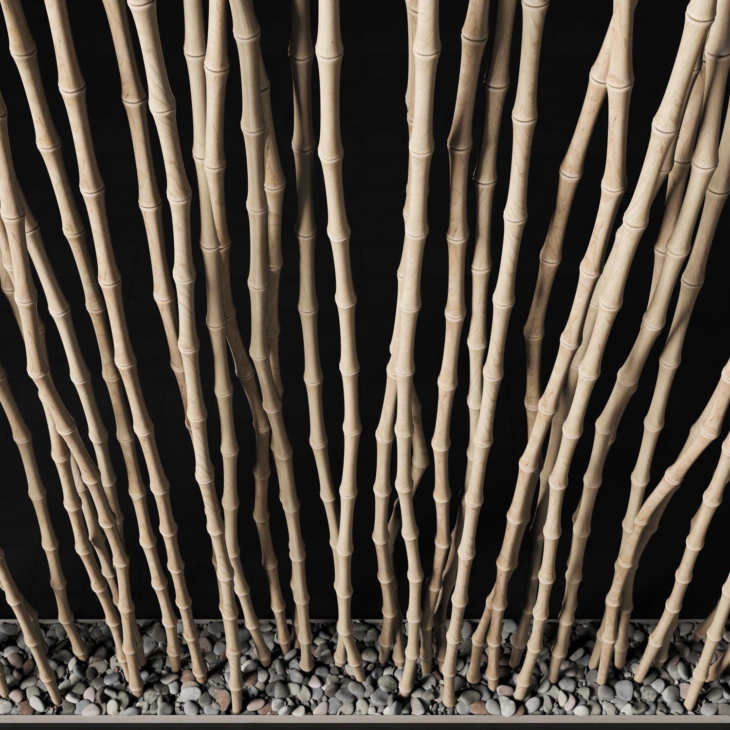 Bamboo thin branch decor n3  3D model_9