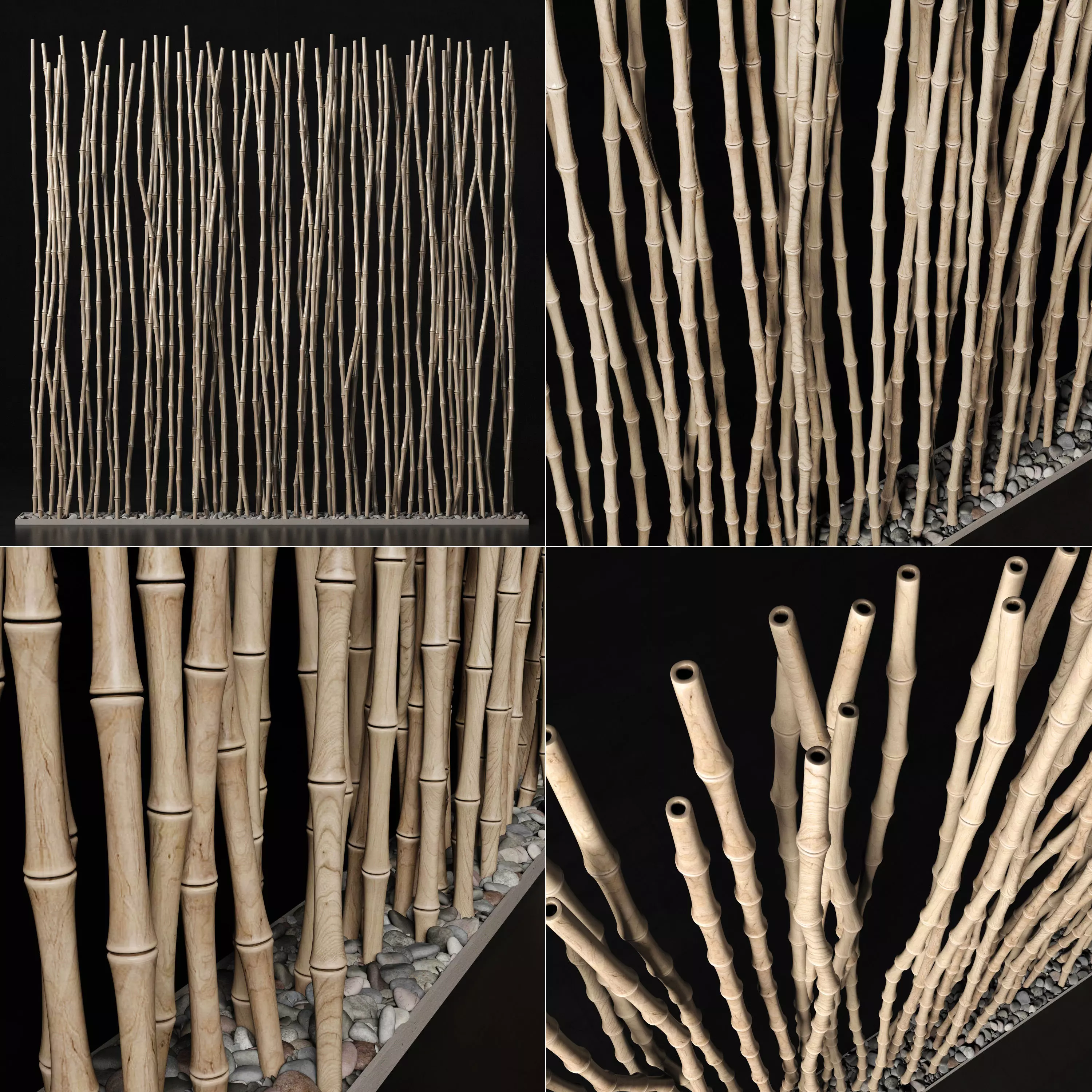 Bamboo thin branch decor n3  3D model_0