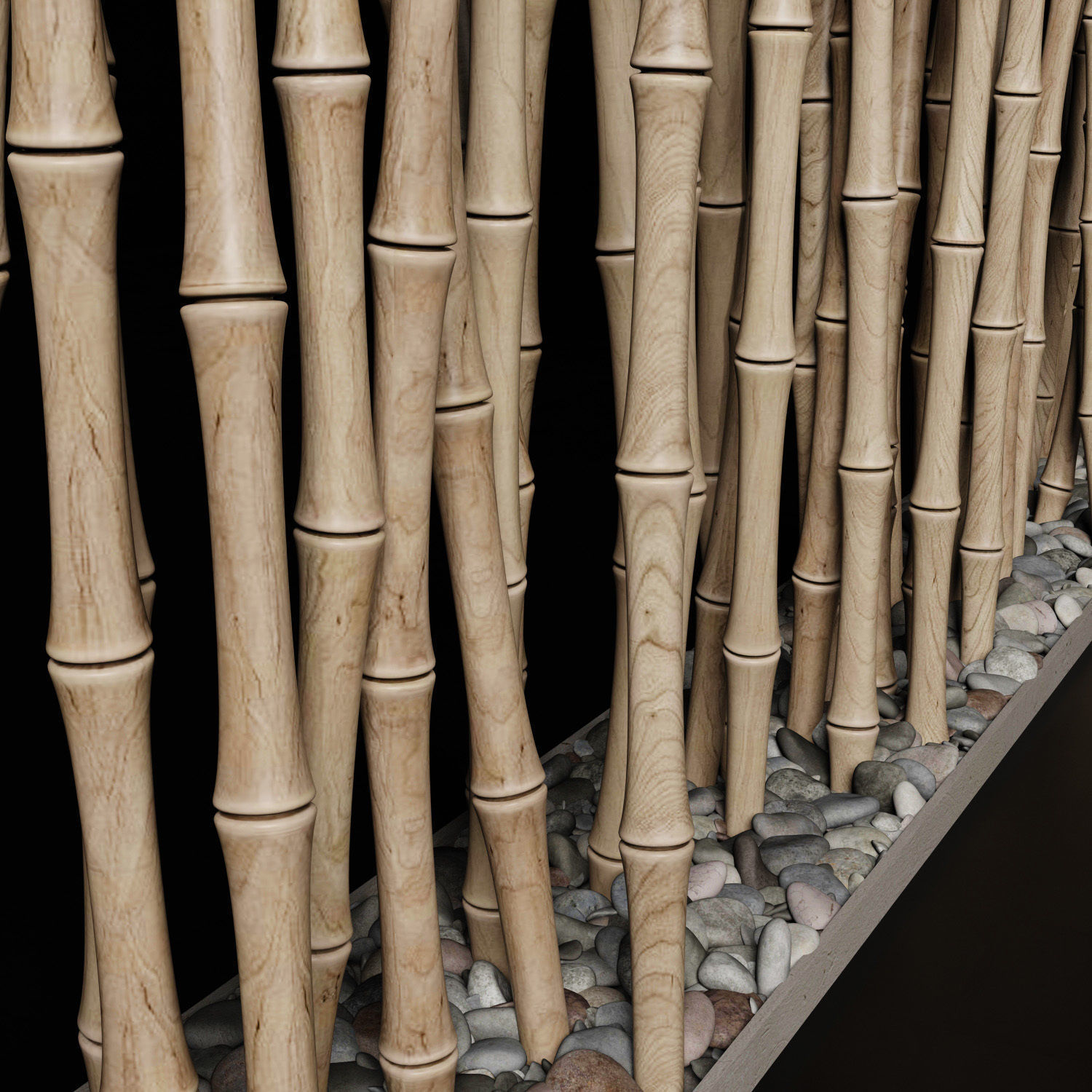 Bamboo thin branch decor n3  3D model_6