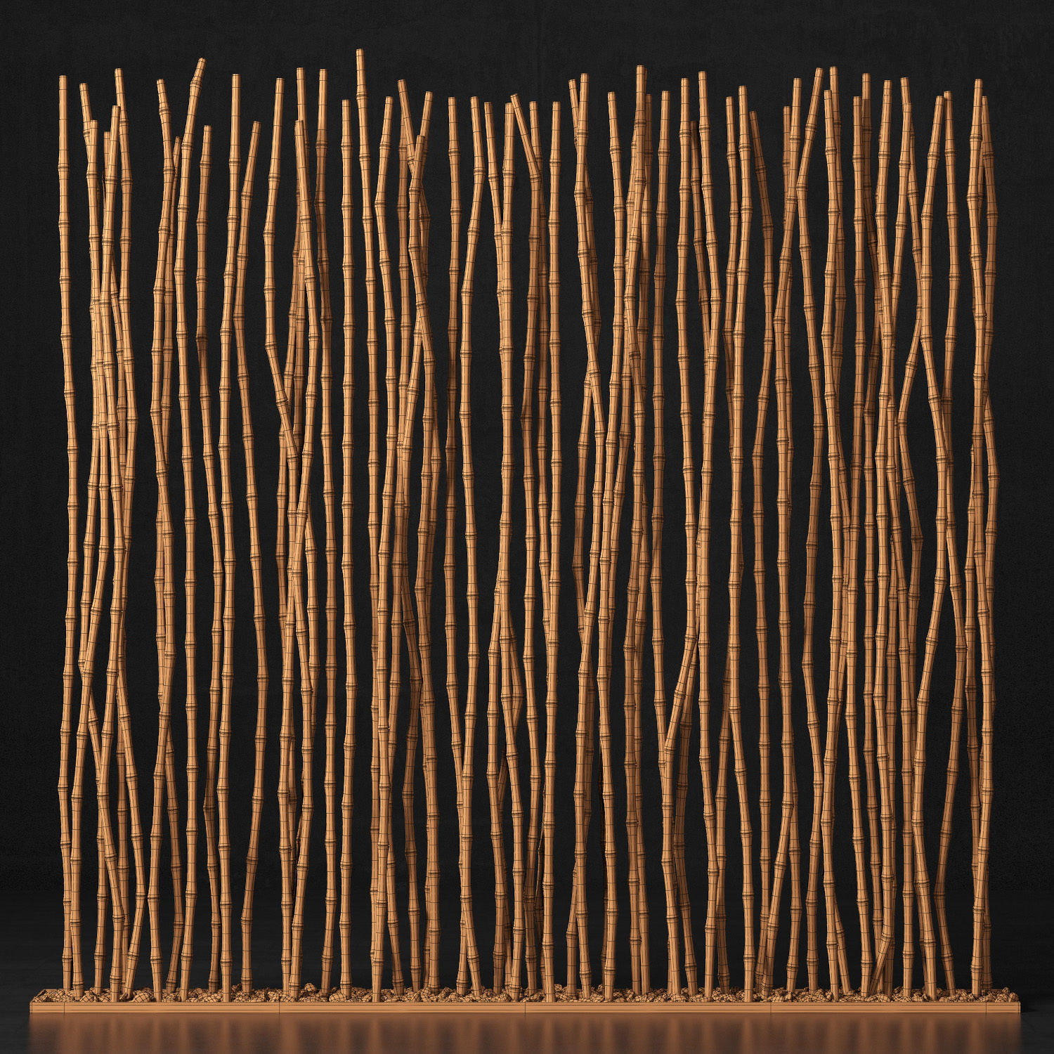 Bamboo thin branch decor n3  3D model_11