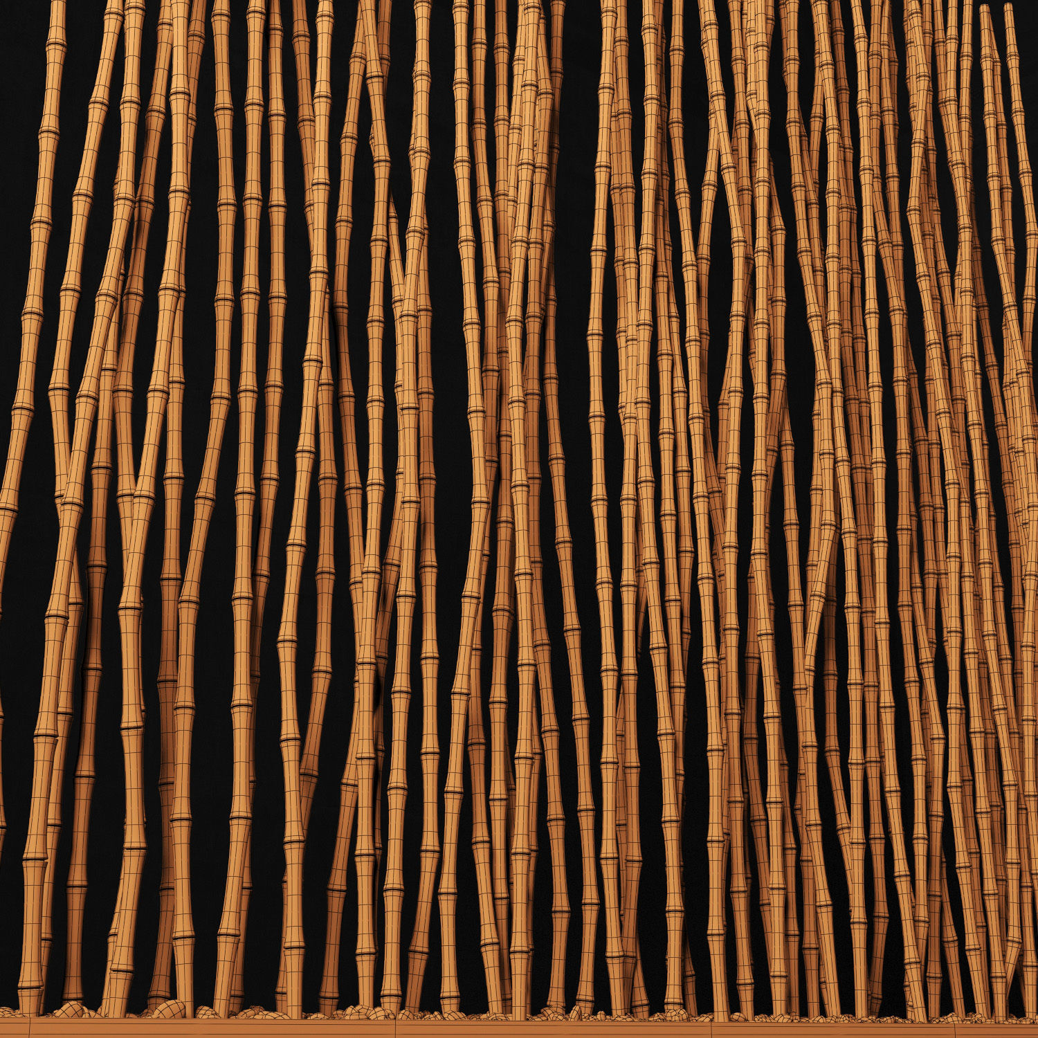 Bamboo thin branch decor n3  3D model_14