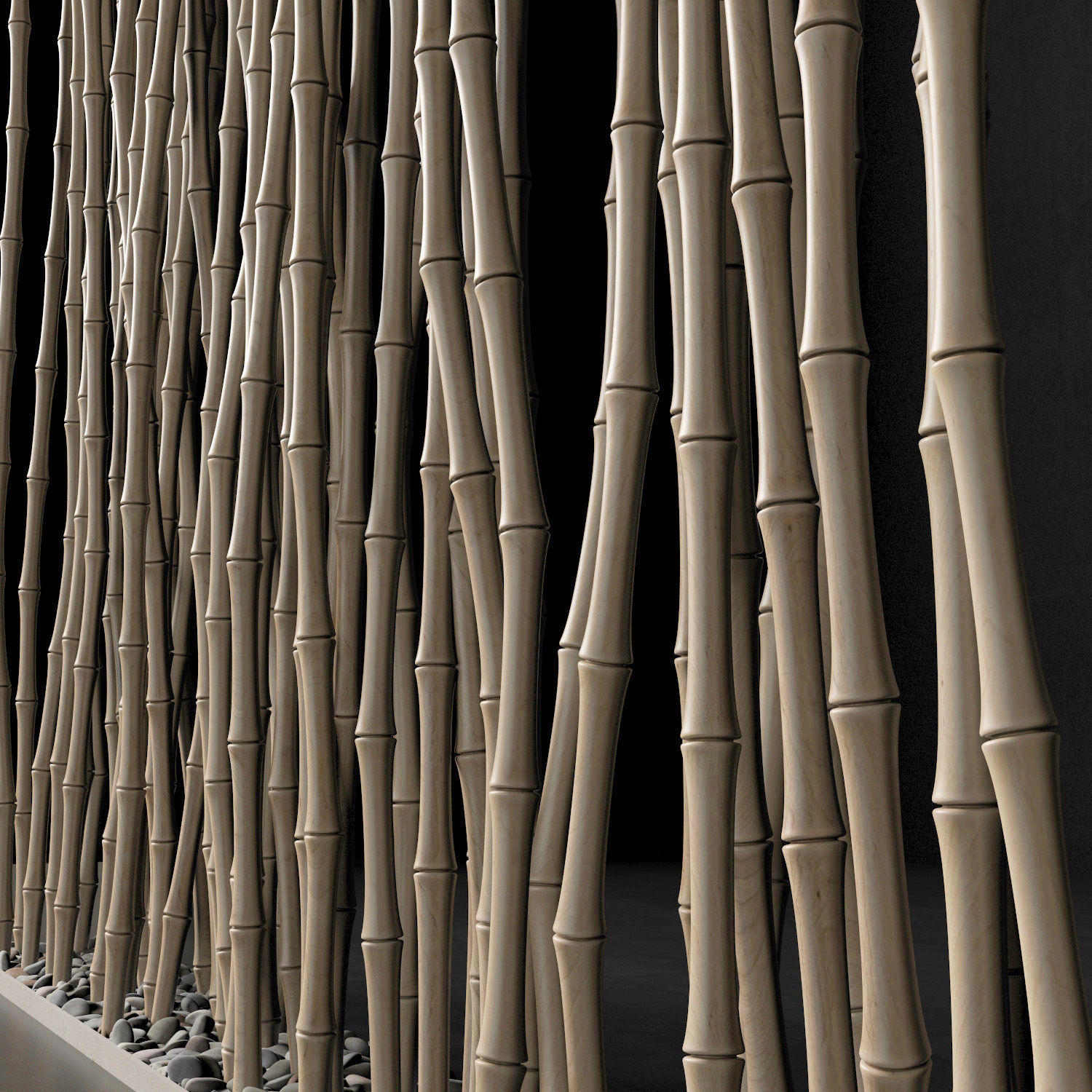Bamboo thin branch decor n3  3D model_8