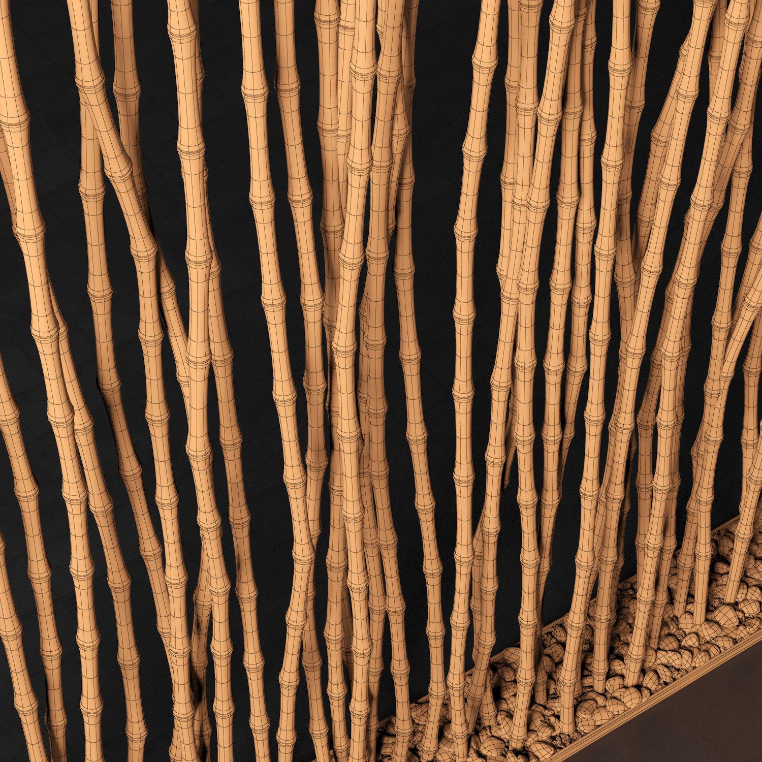 Bamboo thin branch decor n3  3D model_12