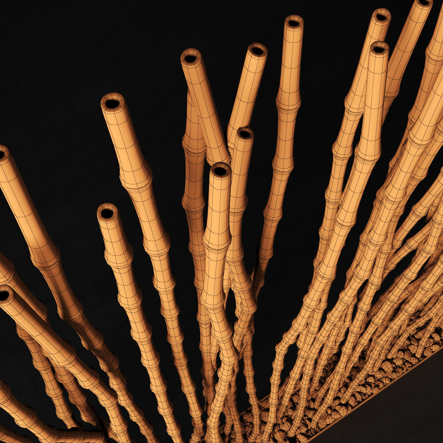 Bamboo thin branch decor n3  3D model_19