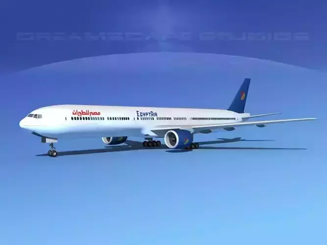 Boeing 777-300 MP Egypt Airlines 3D model