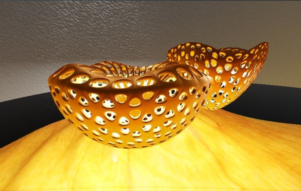 Decorative vase 2 peces LS design 3D model_2