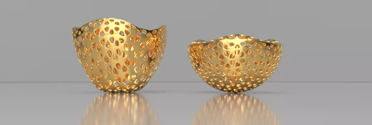 Decorative vase 2 peces LS design 3D model_0