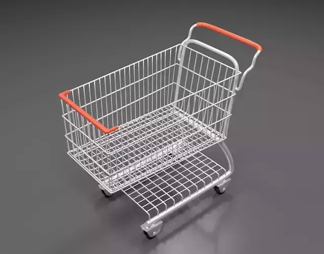 Shopping cart 3D model
