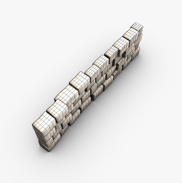 Stone Wall 3D model_6
