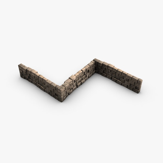 Stone Wall 3D model_4