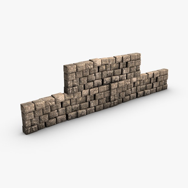 Stone Wall 3D model_5