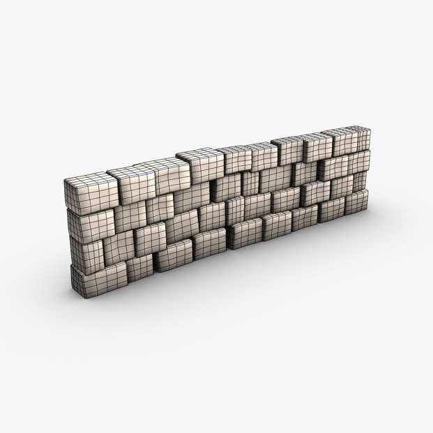 Stone Wall 3D model_7