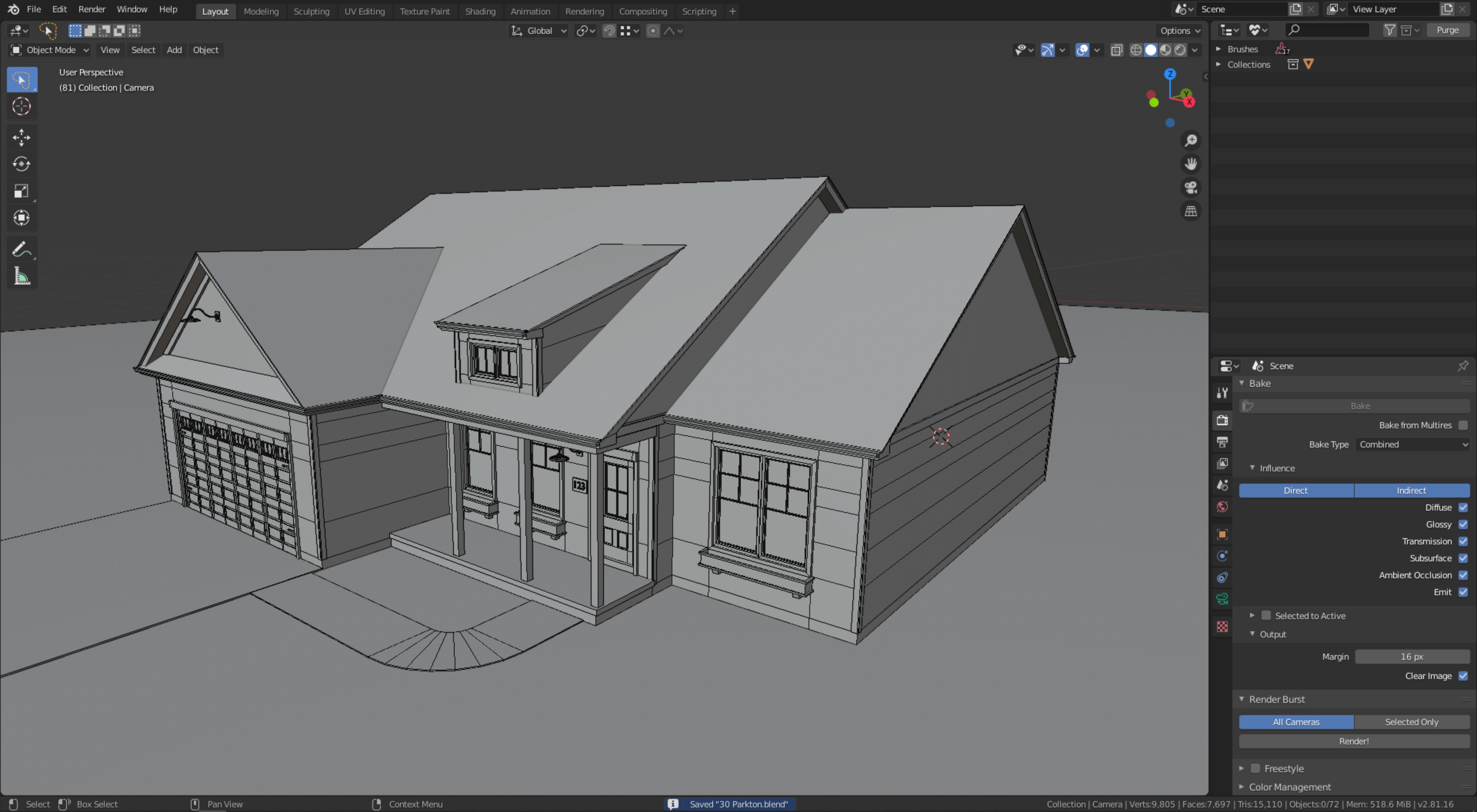 Cape Cod House 30 3D model_10