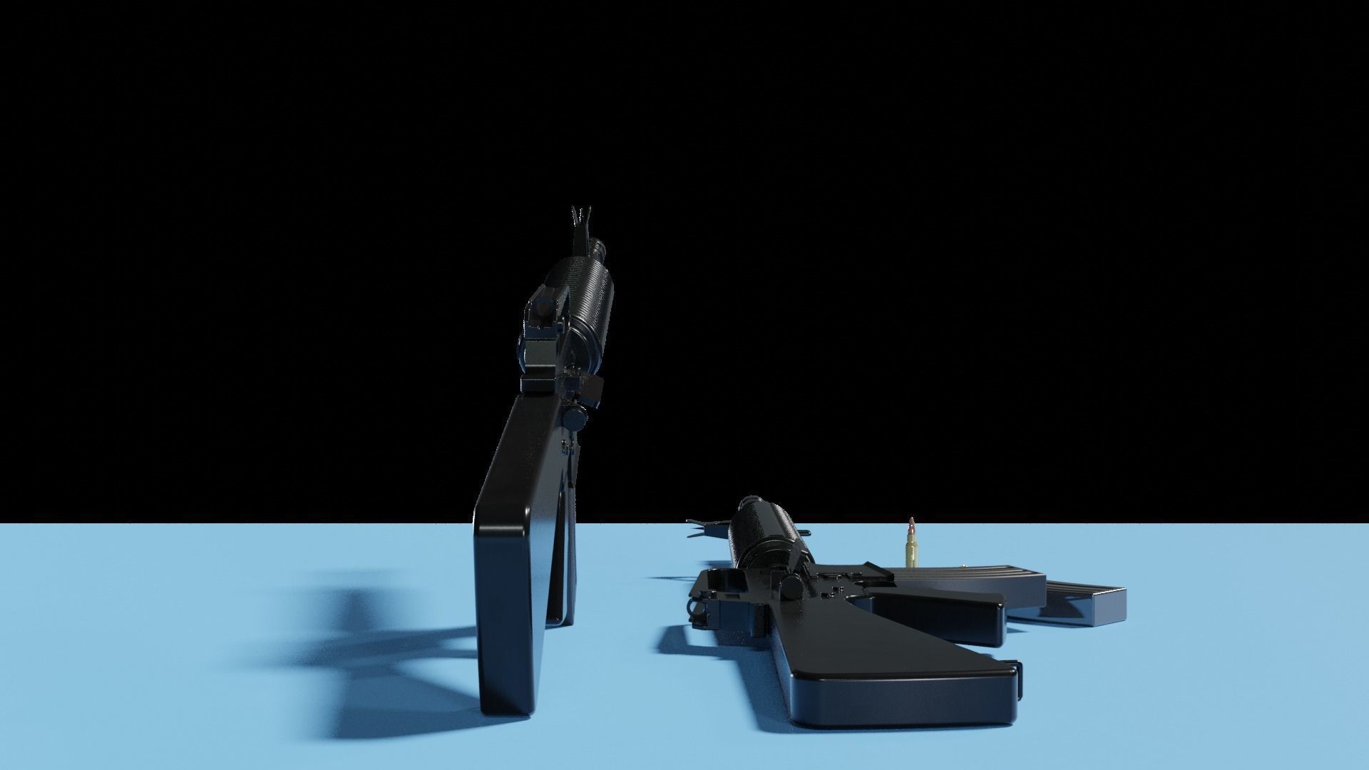 M16 Assault Rifle Low-poly 3D model_4