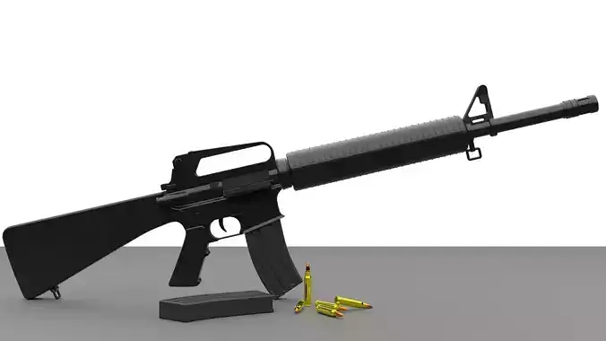 M16 Assault Rifle Low-poly 3D model