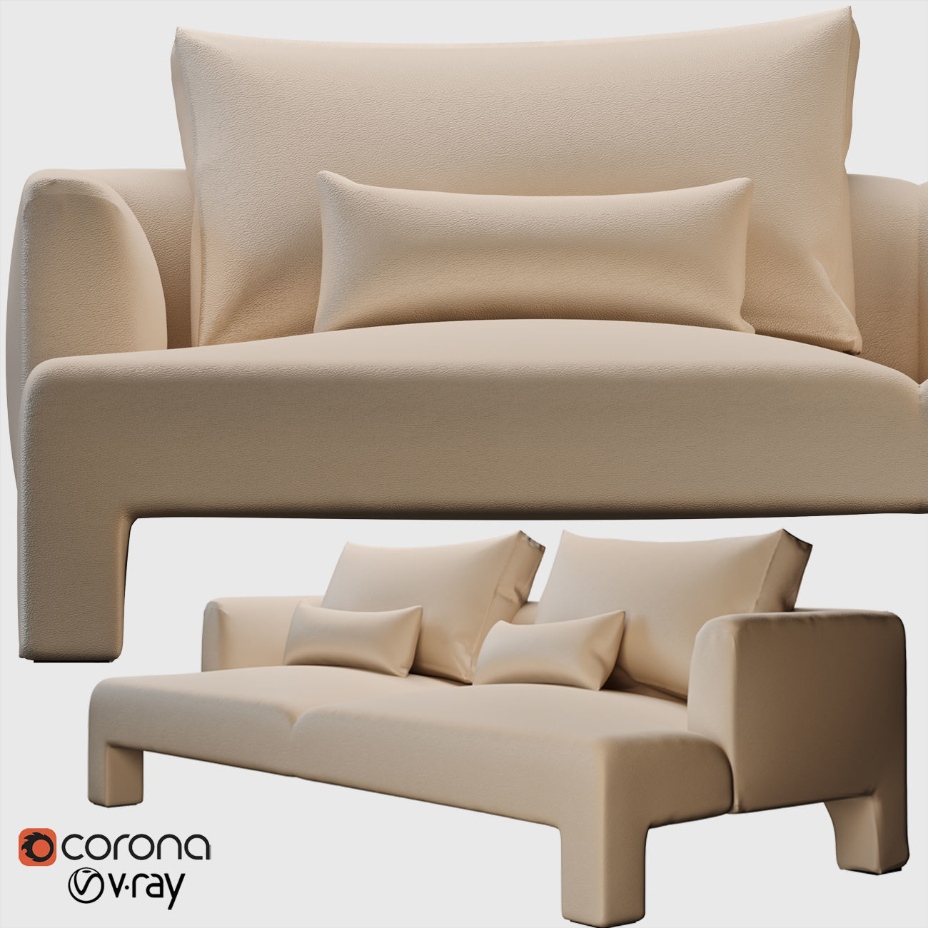 Mod leather 3D model_3