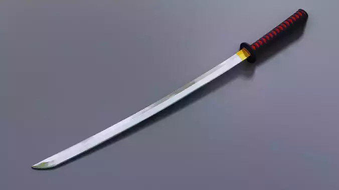 Simple Katana Low-poly 3D model