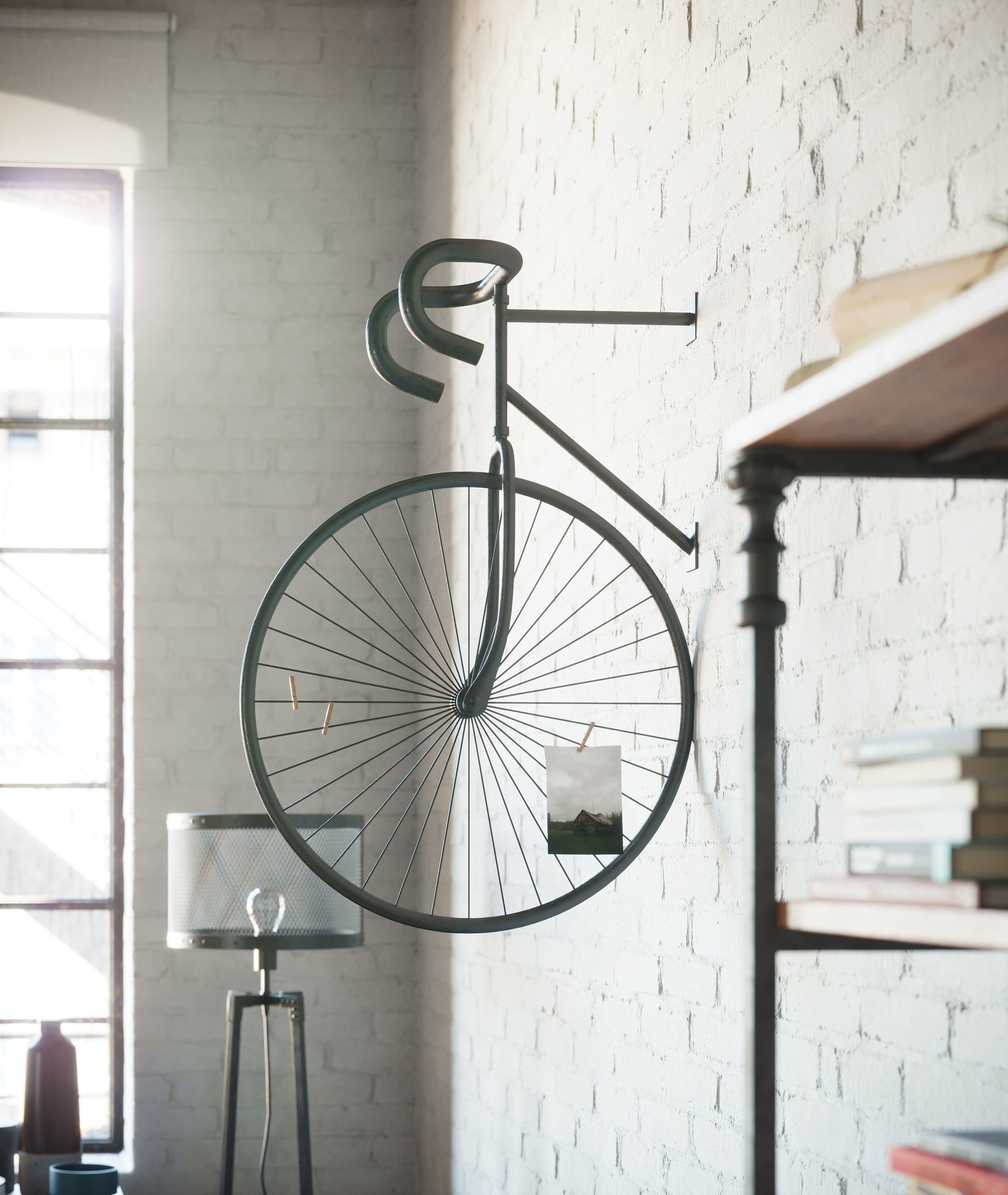 Industrial Living Interior scene 3D model_6