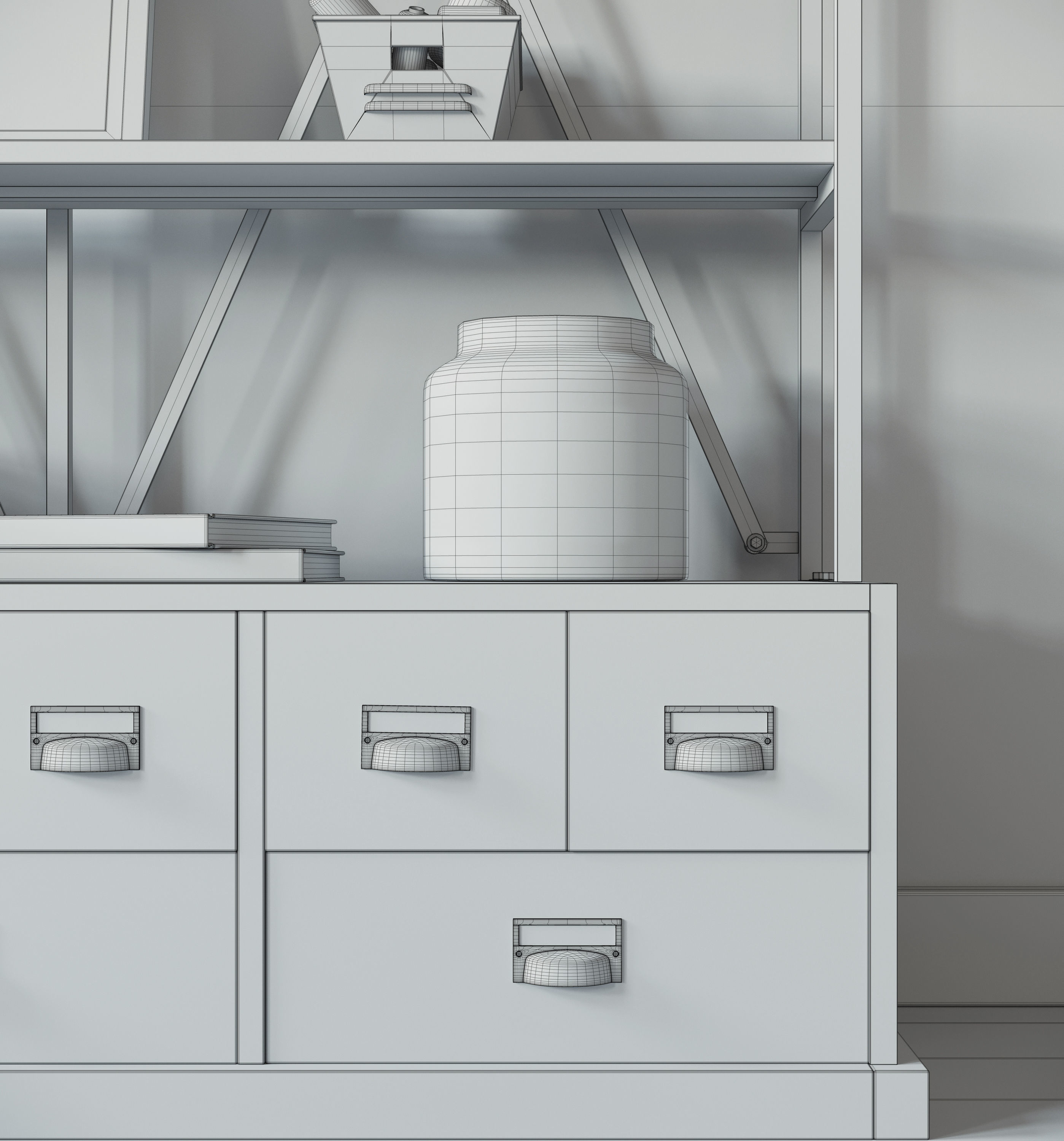 Industrial Living Interior scene 3D model_19