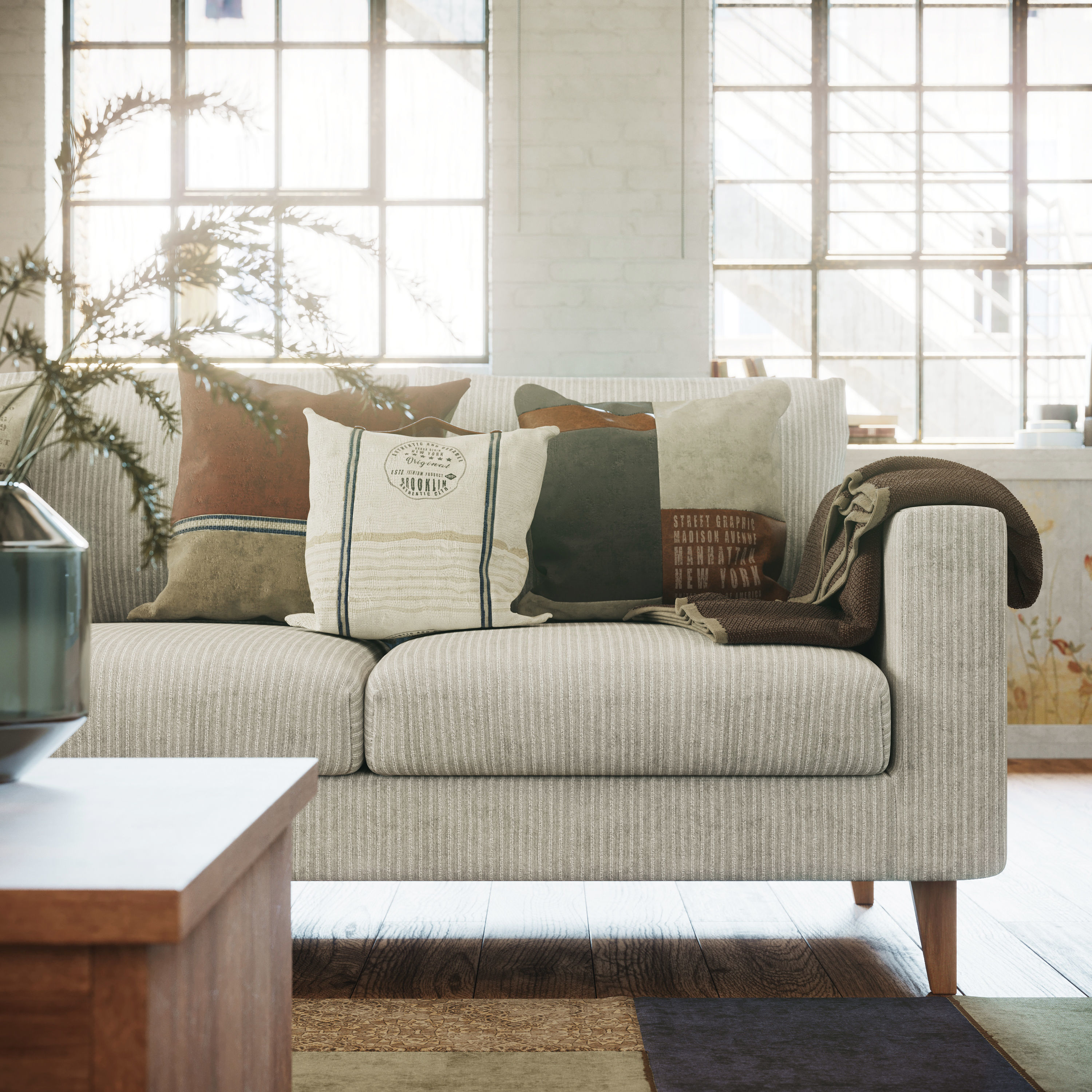 Industrial Living Interior scene 3D model_7