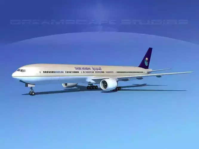 Boeing 777-300 MP Saudi Arabian Airlines 3D model