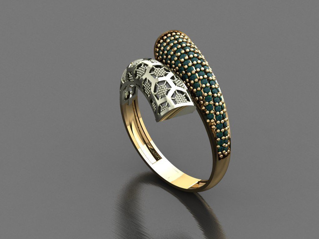 P13- Diamond ring 3D print model_3