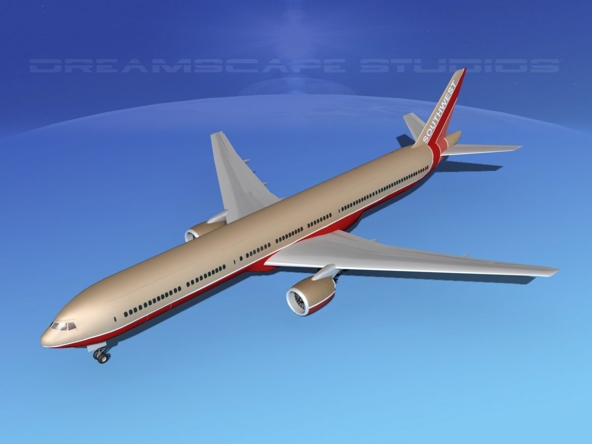 Boeing 777-300 MP Southwest Airlines 3D model_10