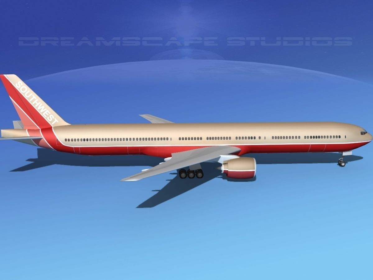 Boeing 777-300 MP Southwest Airlines 3D model_4