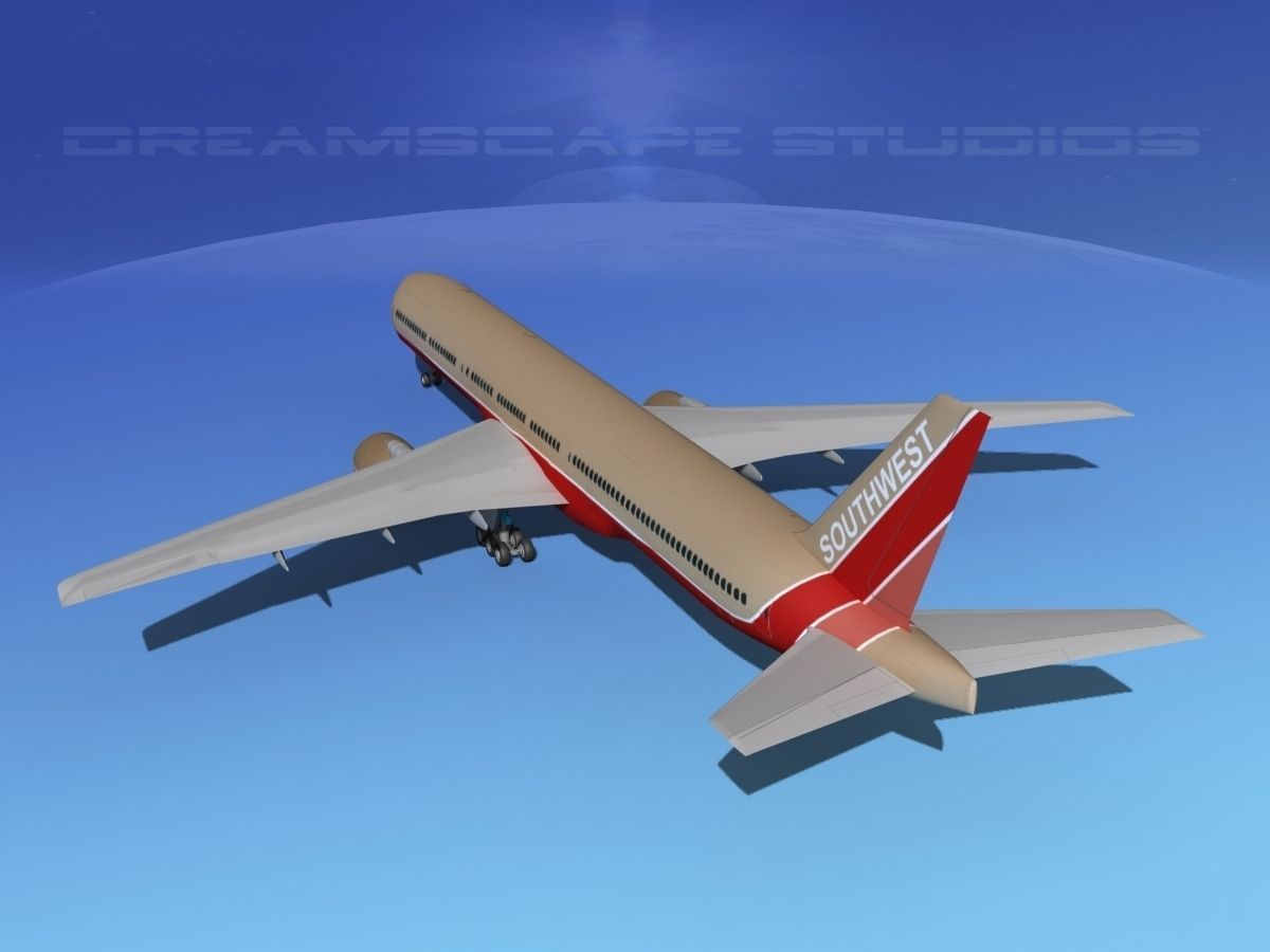 Boeing 777-300 MP Southwest Airlines 3D model_7