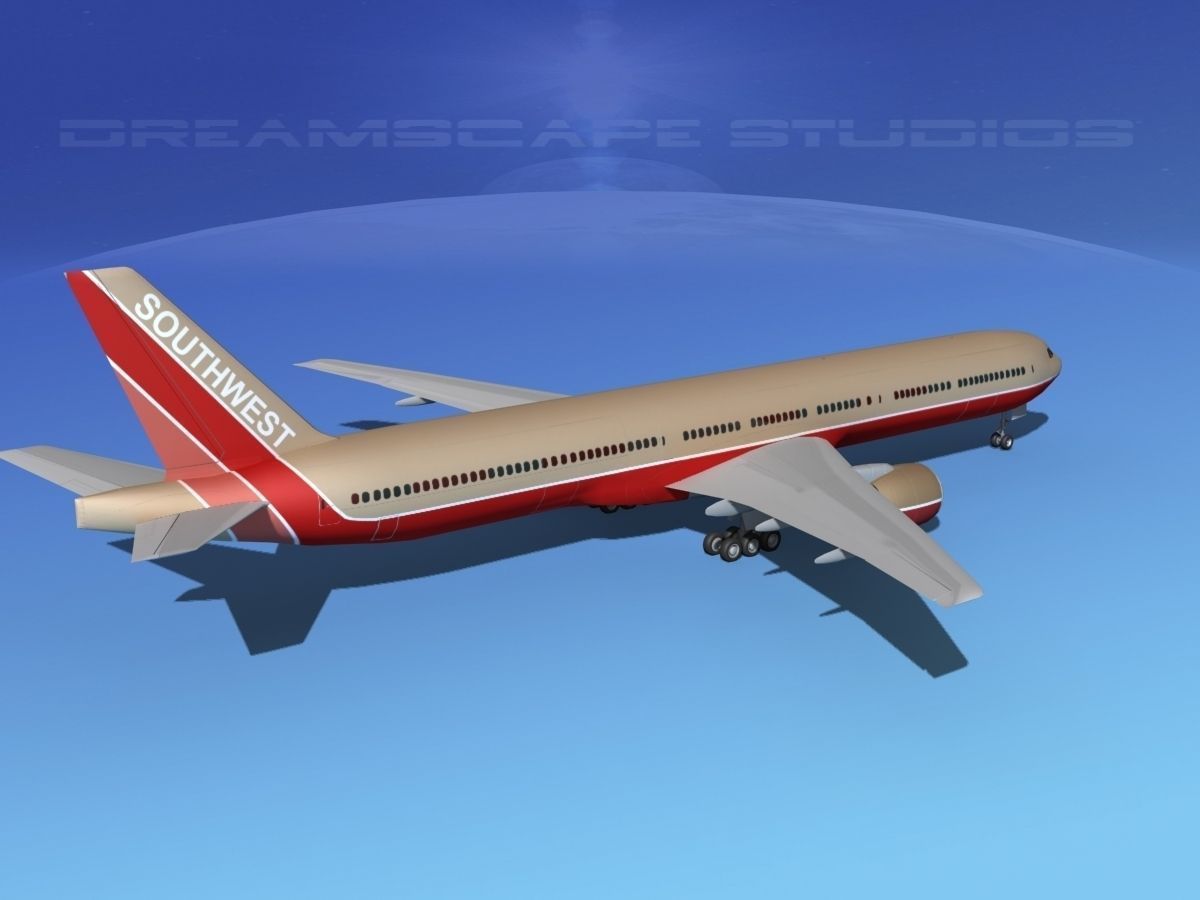 Boeing 777-300 MP Southwest Airlines 3D model_5