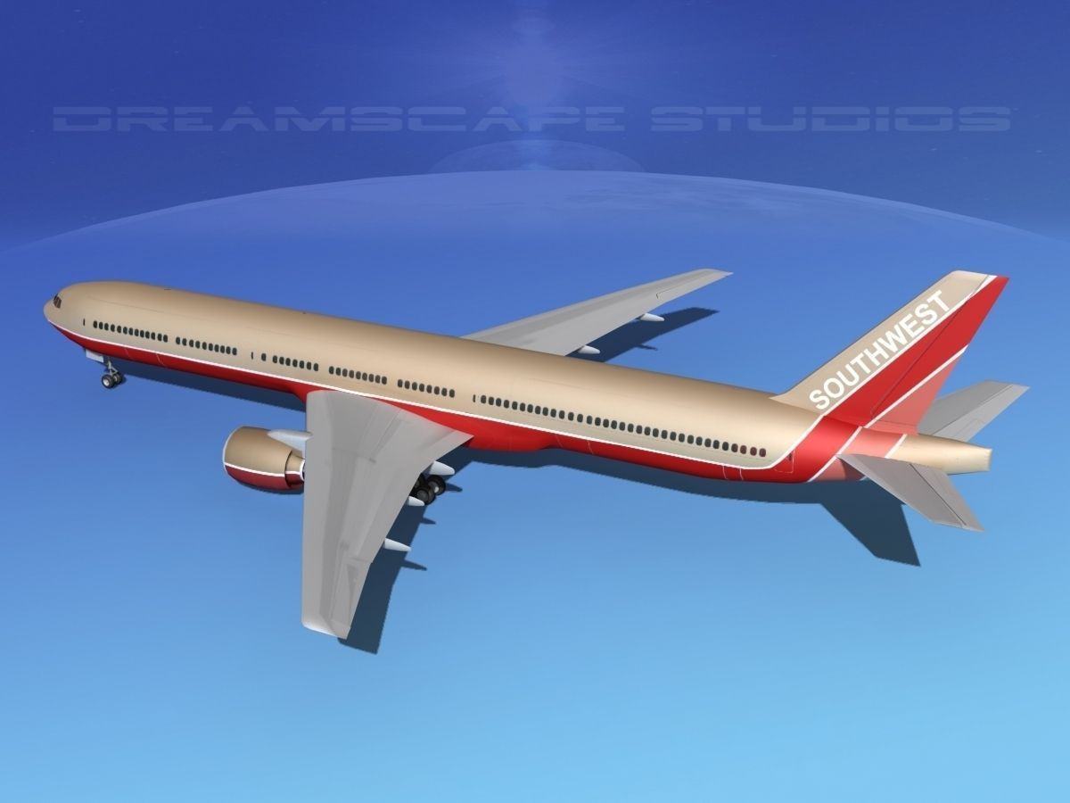 Boeing 777-300 MP Southwest Airlines 3D model_8