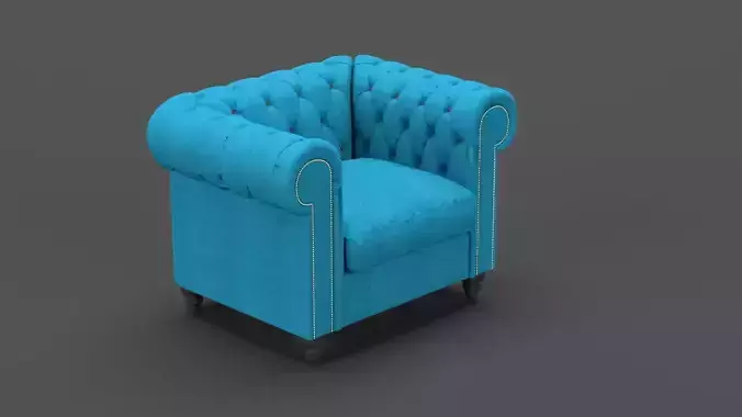 Chesterfield Armchair 3D model