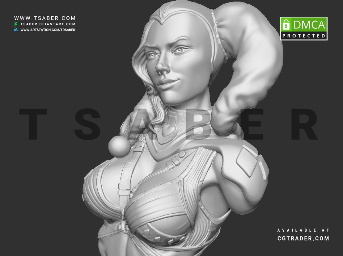 Harley Quinn Bust - DC comics Collectibles 3D print model_19