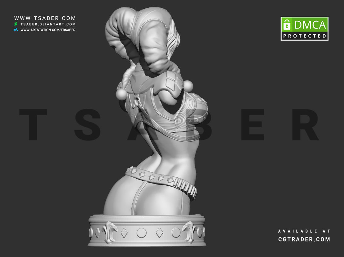 Harley Quinn Bust - DC comics Collectibles 3D print model_14