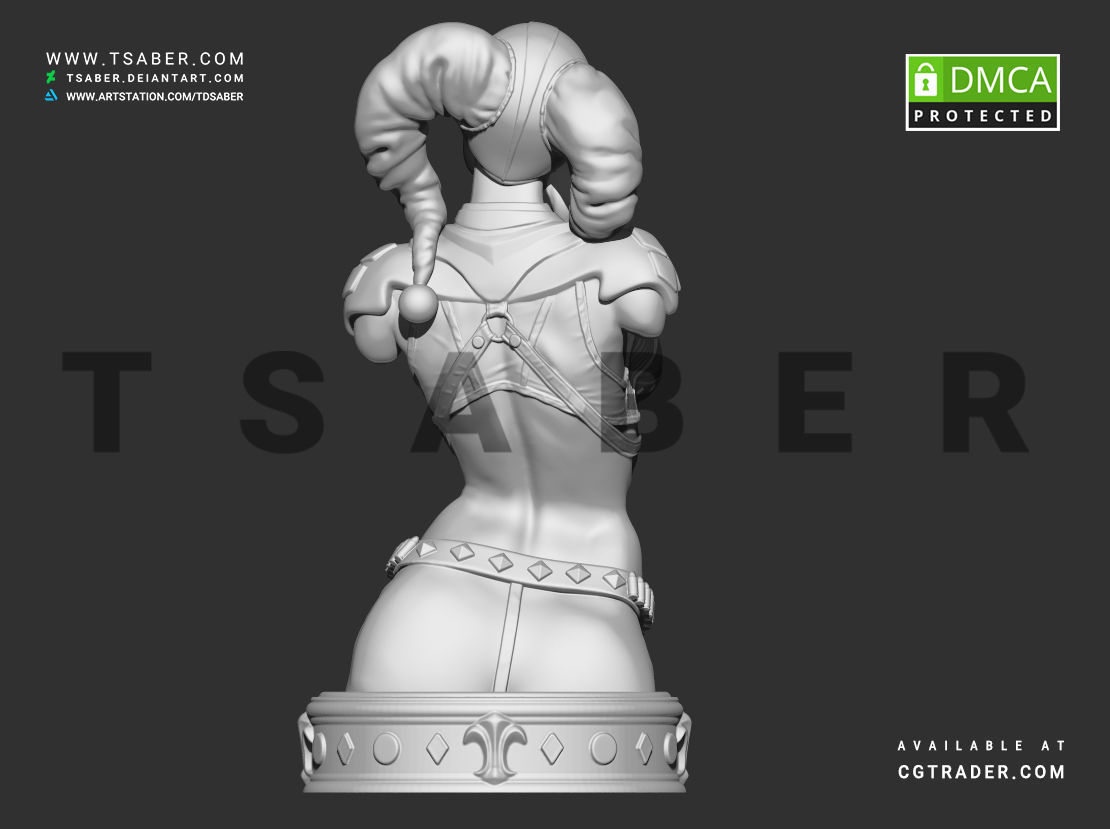 Harley Quinn Bust - DC comics Collectibles 3D print model_12