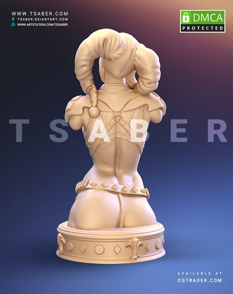 Harley Quinn Bust - DC comics Collectibles 3D print model_5