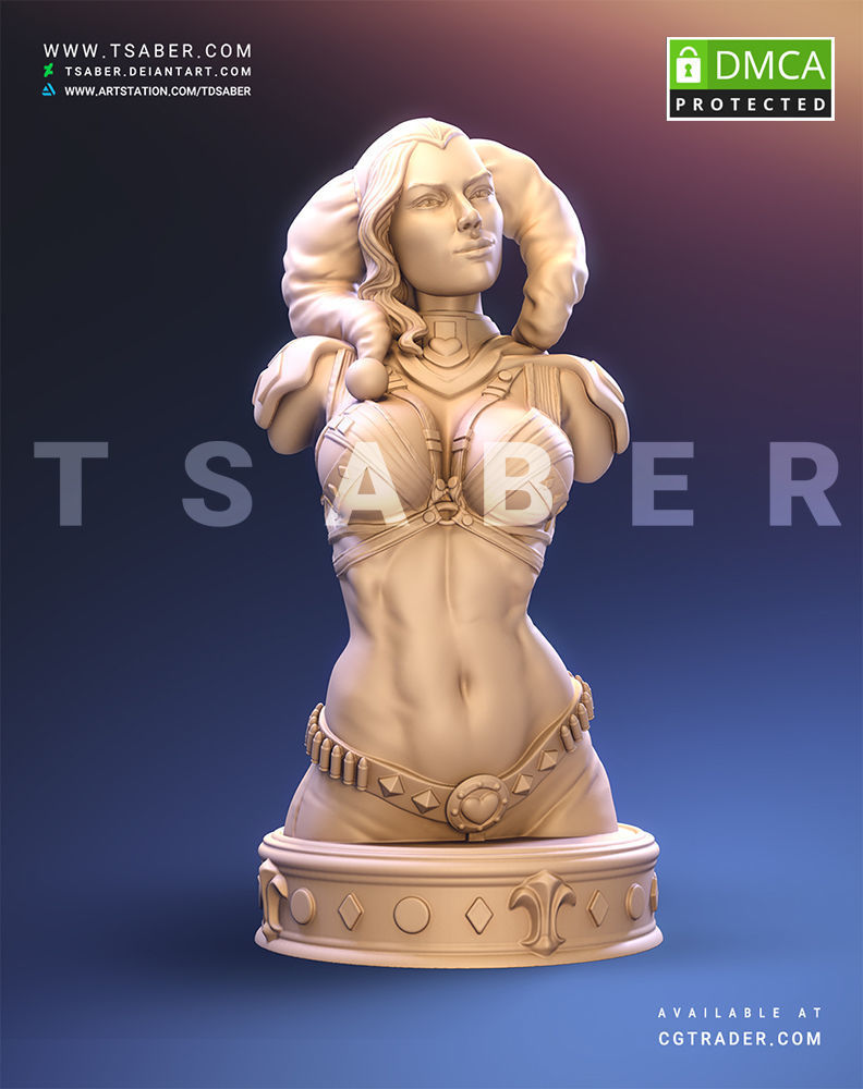 Harley Quinn Bust - DC comics Collectibles 3D print model_7