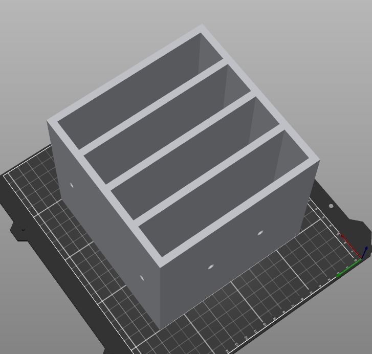 005M LA Unit Medium 4 Drawer Horizontal Storage Organiser 3D print model_6