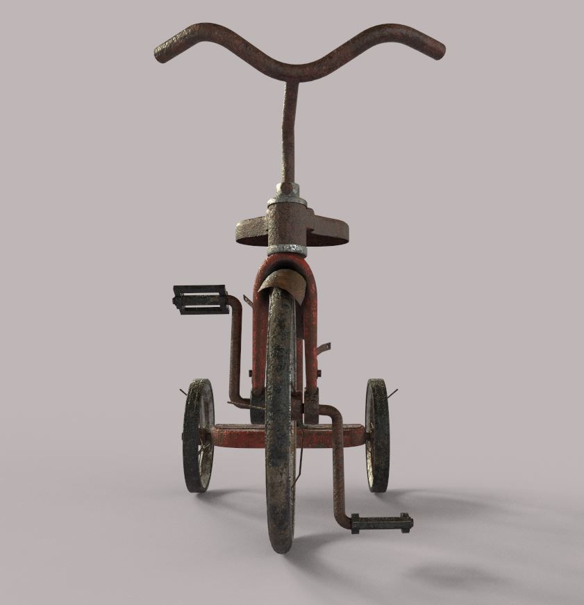 Old Tricycle 3D model_6