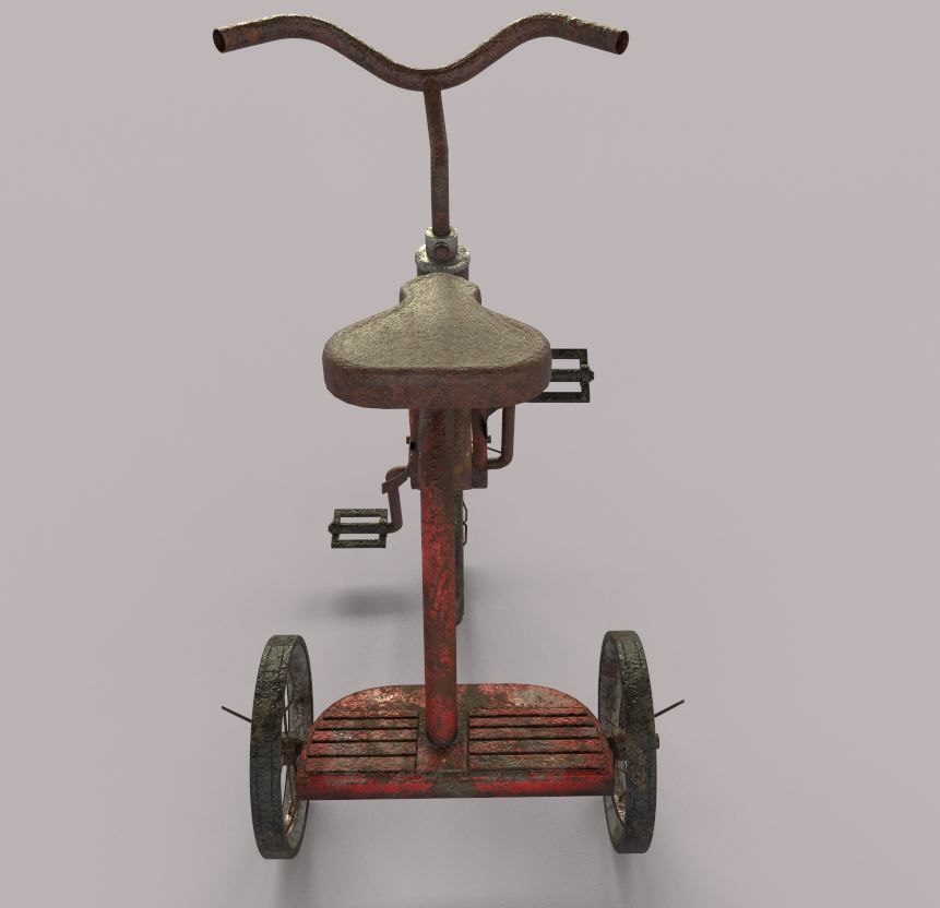 Old Tricycle 3D model_11