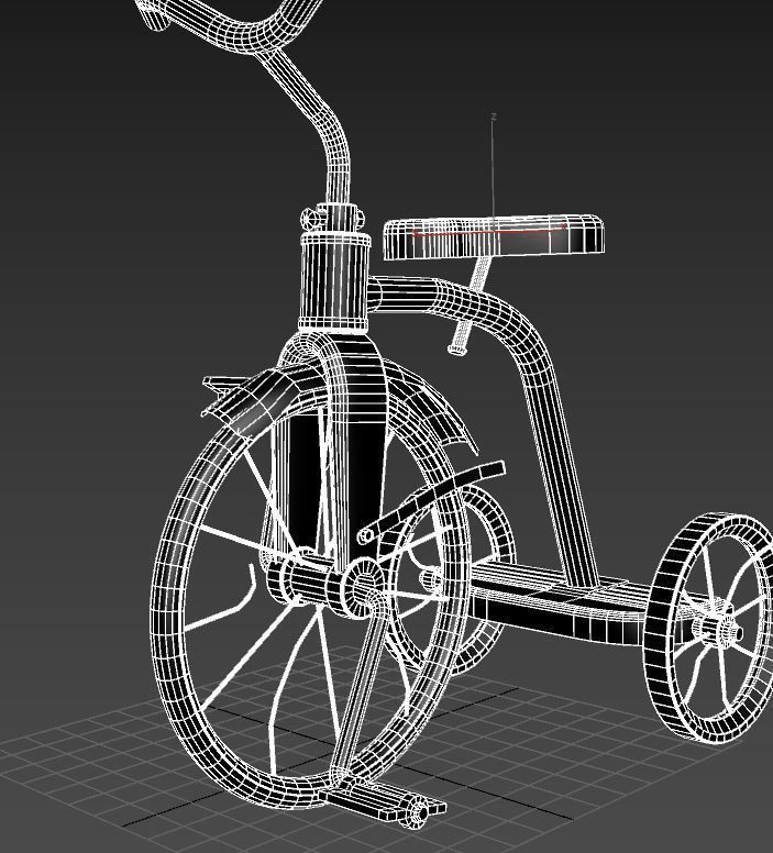 Old Tricycle 3D model_16