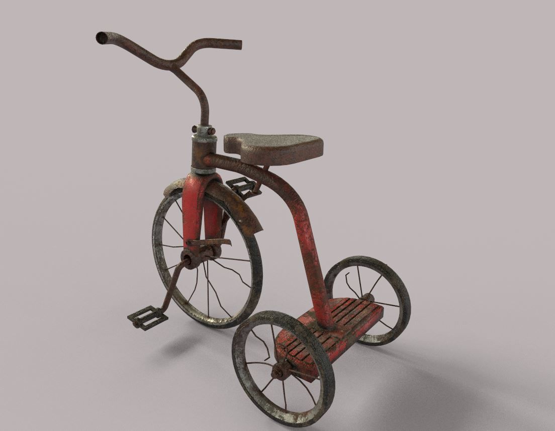 Old Tricycle 3D model_12