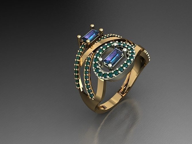 P20- Diamond ring 3D print model