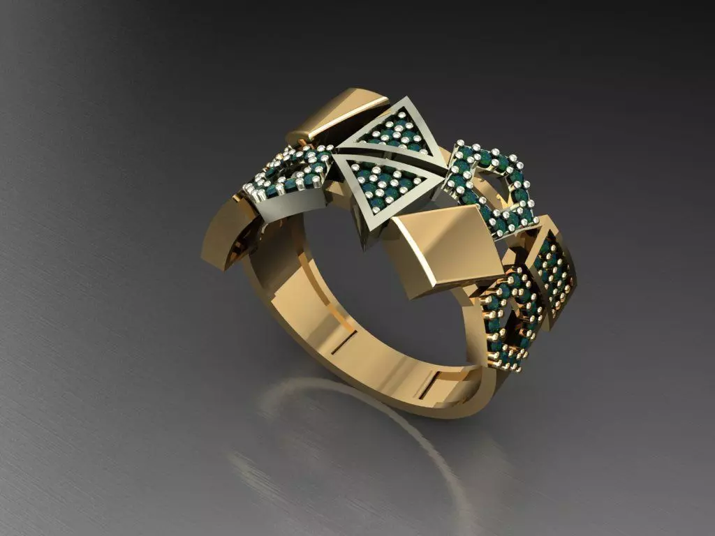 P23- Diamond ring 3D print model_0