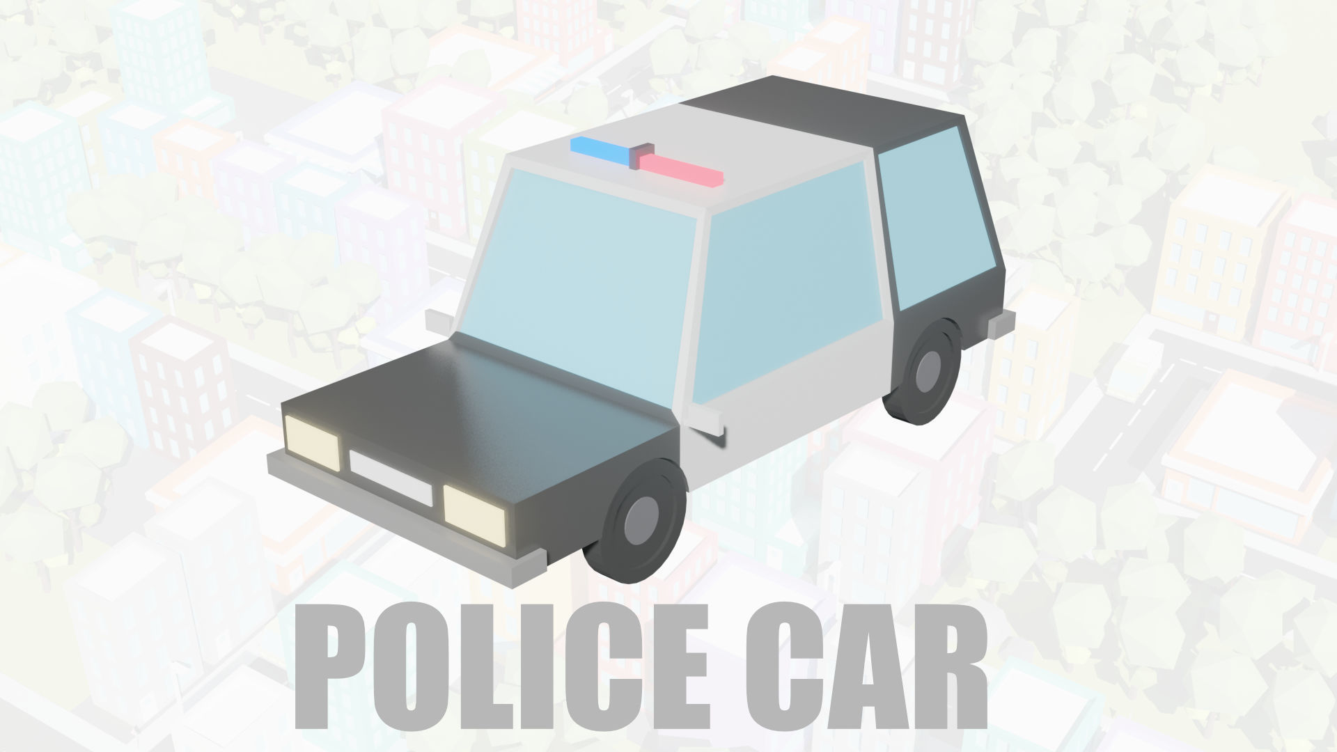 Low Poly Toon type City and Vehicles Assets Pack Low-poly 3D model_3