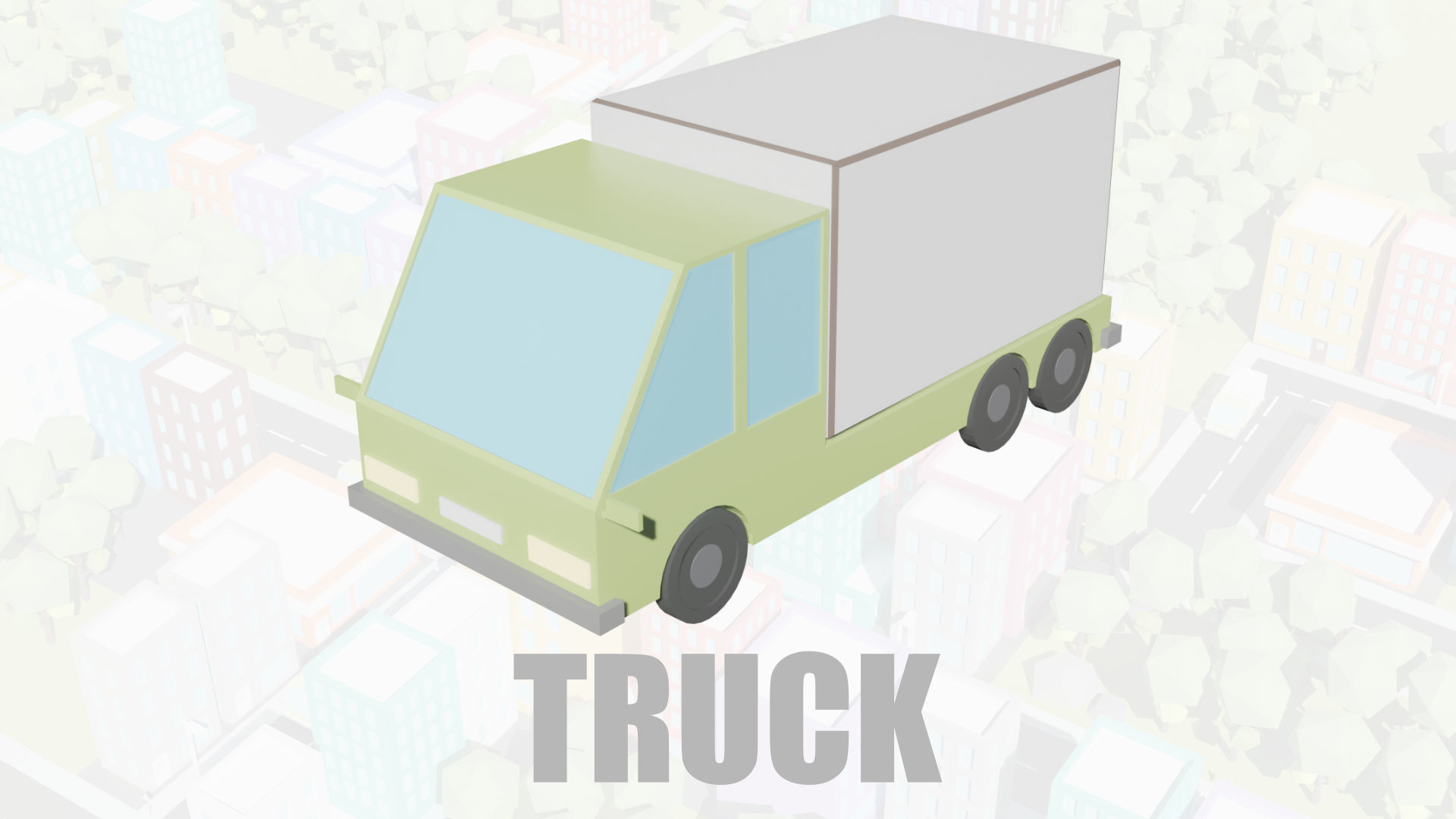 Low Poly Toon type City and Vehicles Assets Pack Low-poly 3D model_4