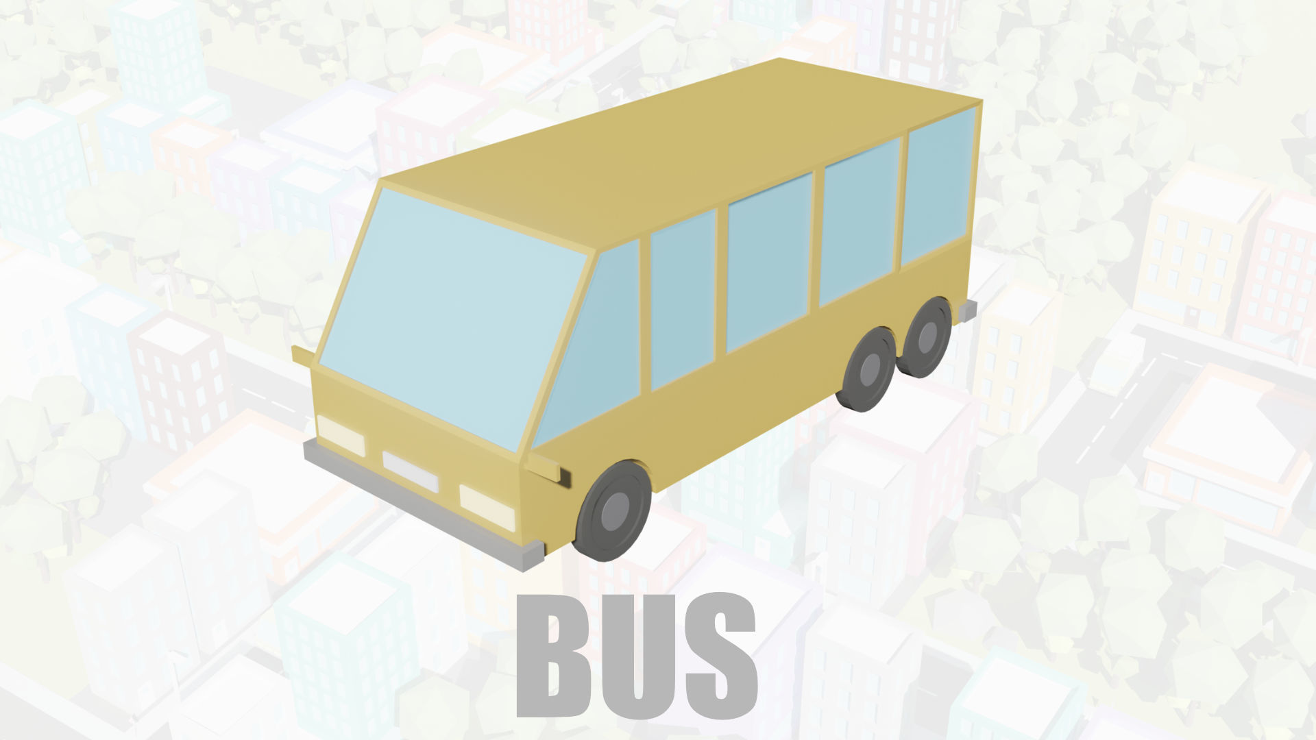 Low Poly Toon type City and Vehicles Assets Pack Low-poly 3D model_8