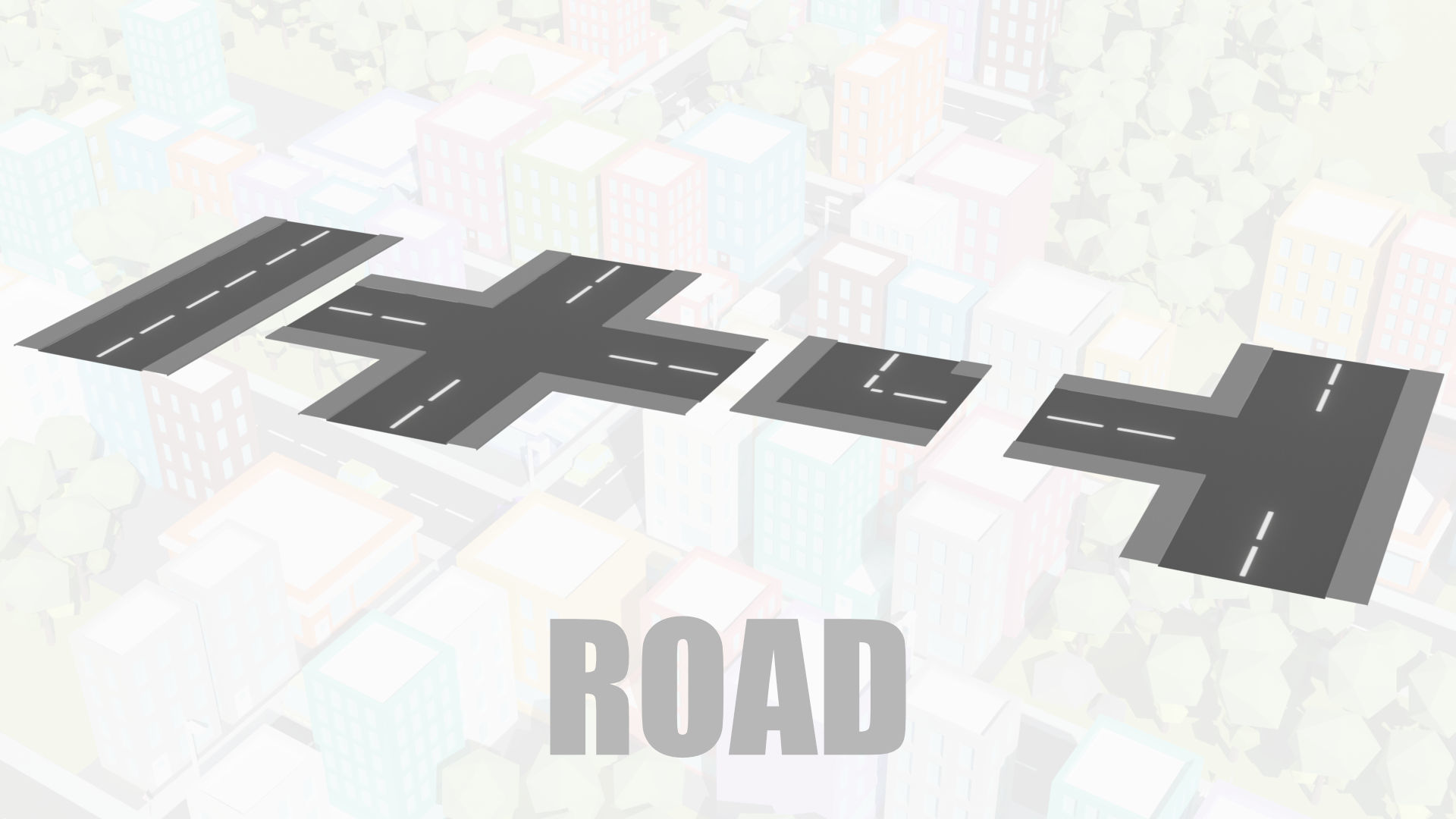 Low Poly Toon type City and Vehicles Assets Pack Low-poly 3D model_2